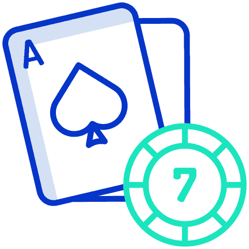 Kortspillbord med casinospill