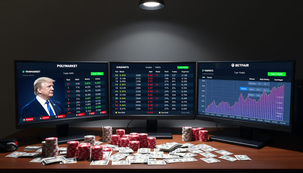 Betting Trump vs Harris – Polymarket, Smarkets, Betfair Sammenlignet